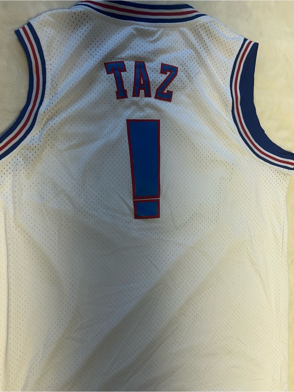 White Space Jam Tune Squad Champion Basketball Jersey - Picture 4 of 4